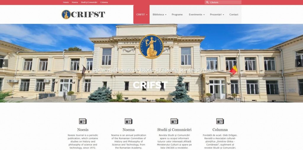 Prezentarea site-ului web al CRIFST