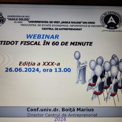 Antidot fiscal ȋn 60 de minute – Ediţia a XXX - a