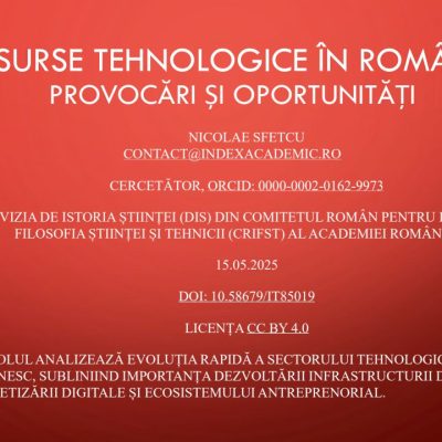 Resurse tehnologice în România - Provocări și oportunități