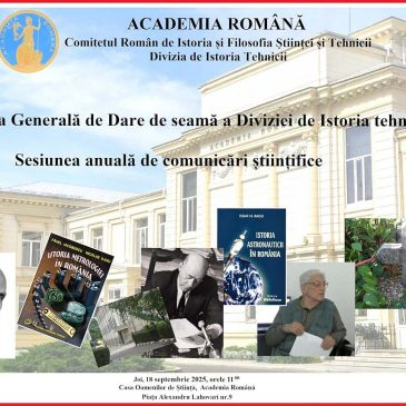 Adunare Generală pentru Darea de Seamă, 2005 și Sesiunea Anuală a Diviziei de Istoria Tehnicii