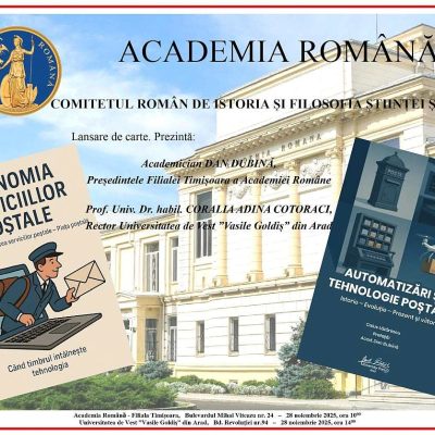 Lansare de carte – Dr. ec. Caius Lăzărescu: Automatizări și tehnologie poștală, și economia serviciilor poștale