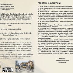 Sesiunea de toamnă a DIS / CRIFST - Ziua cercetătorului şi proiectantului din Romania