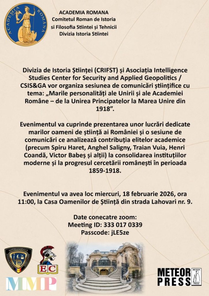 Marii oameni de stiintă ai României - de la Unirea Principatelor la Marea Unire din 1918