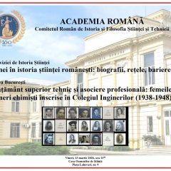 Prezentare Expoziția digitală: ” Învățământ superior tehnic și asociere profesională: femeile ingineri chimiști înscrise în Colegiul Inginerilor (1938-1948)”
