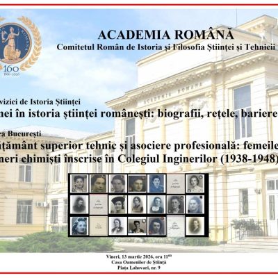 Prezentare Expoziția digitală: ” Învățământ superior tehnic și asociere profesională: femeile ingineri chimiști înscrise în Colegiul Inginerilor (1938-1948)”