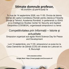 Simpozion cu tema Competitivitatea prin Informații- Istorie și actualitate