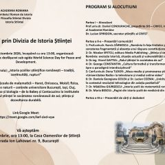 Divizia de Istoria Științei: Adunare Generală și Simpozionul „Istoria școlilor științifice românești”